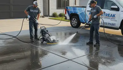 Concrete pressure cleaning in Vancouver, WA for driveways, patios, and walkways by Vancouver Paint Pros