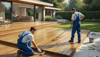 Deck sealing service in Vancouver, WA protecting wood decks from moisture and seasonal wear