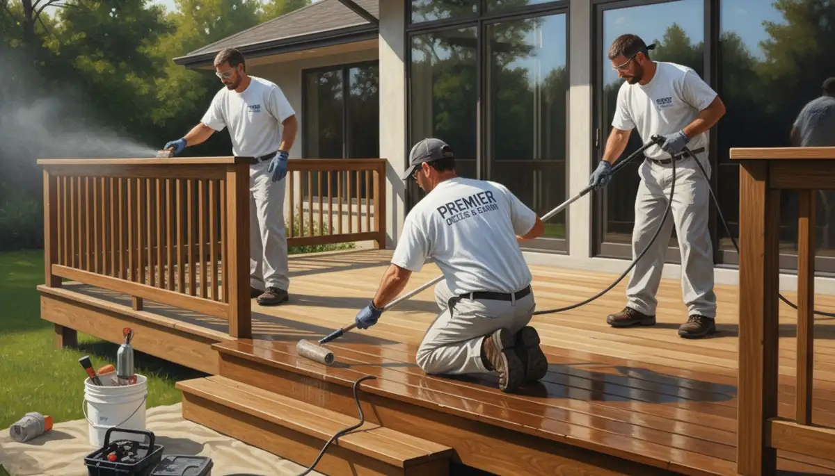 Deck sealing service in Vancouver, WA protects wood decks from moisture and seasonal wear