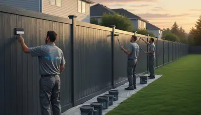 Fence painting in Vancouver, WA by Vancouver Paint Pros for durable Pacific Northwest protection
