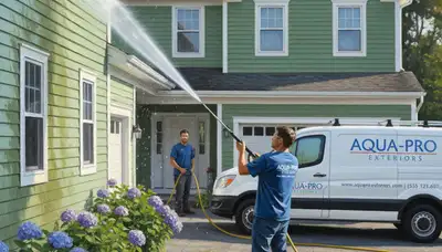 Vinyl siding pressure cleaning in Vancouver, WA for moss, algae, and grime removal
